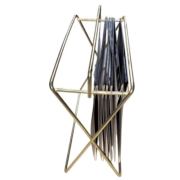 Black and Gold Desktop File Holder With Folders - Picture 4 of 4